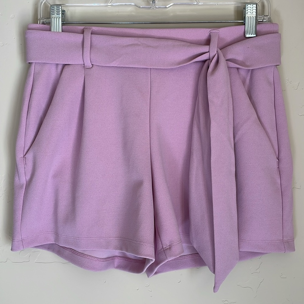 LOFT Dusty Pink Lilac Tie Waist Shorts